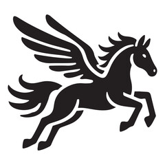 Pegasus Silhouette Vector Illustration Design
