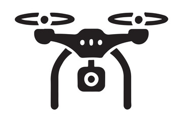Detailed Drone Silhouette Vector Illustration for Technology Designs