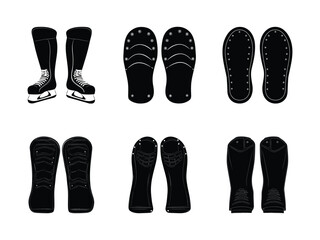Hockey Shin Pads Silhouette Designs