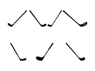 Hockey Stick Silhouette Sports Design Art