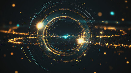 Abstract white background with Colorful circle lines. Digital future technology . Abstract business connection of lines from nodes innovation of communication in the network.