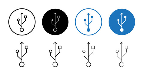 Usb icon Thin line art isolated