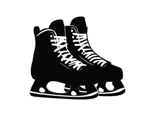 Hockey Skates Silhouettes - Sports Art Design
