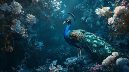 Fototapeta premium Peacock composition composition background 