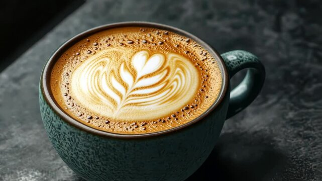 The Latte Art in Cup