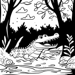 Naklejka premium white and black illustration