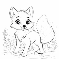 Obraz premium white and black illustration