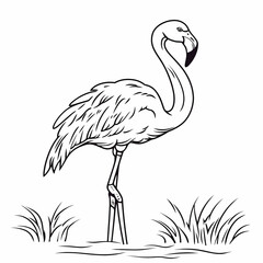 Fototapeta premium white and black illustration of swan