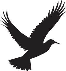 birds fly in the sky silhouette image vector