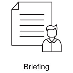 Briefing Icon, Effective Briefing Communicating Key Information with Clarity, The Art of Briefing Streamlined Strategies for Success