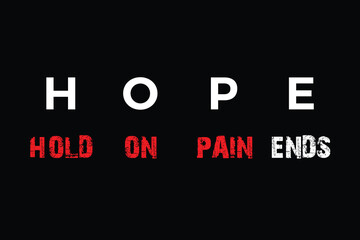 hope text logo on black background, creative motivation, self believe logo, confidence logo vector file, positive mindset logo