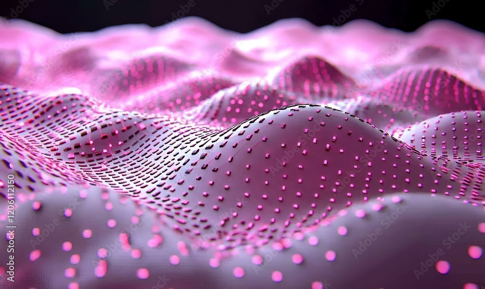 Poster digital data stream, an intricate visualization of flowing binary code, symbolizing the pulse of tec