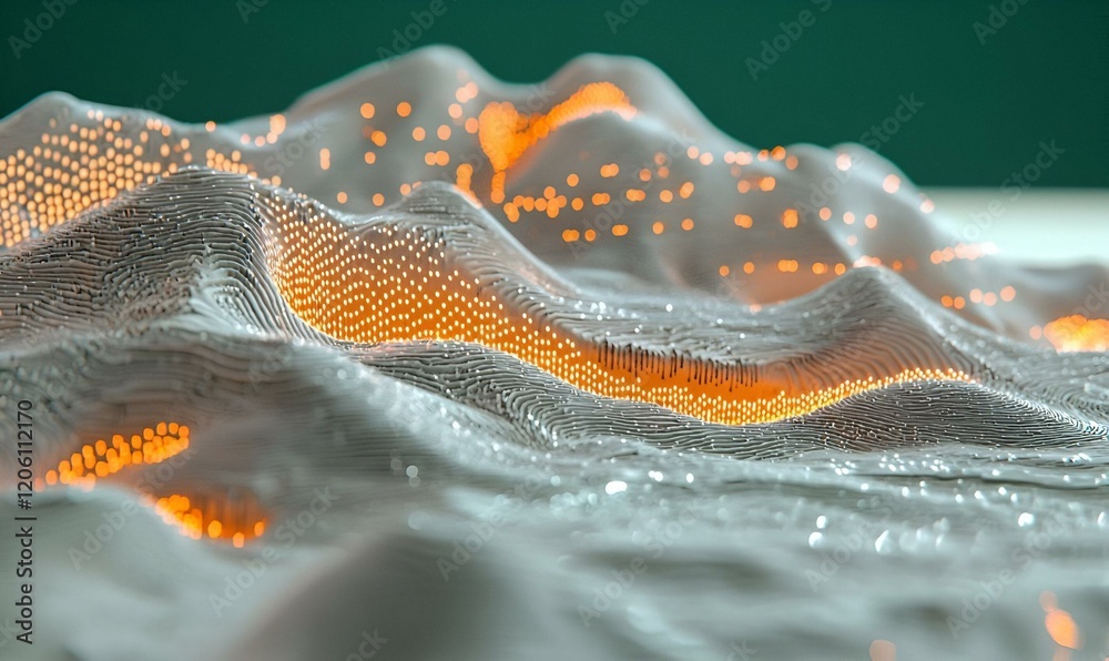 Poster digital data flow, a vibrant visualization of interconnected data streams, showcasing the dynamic mo