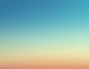 青とオレンジのグラデーションイラスト、朝焼けの空