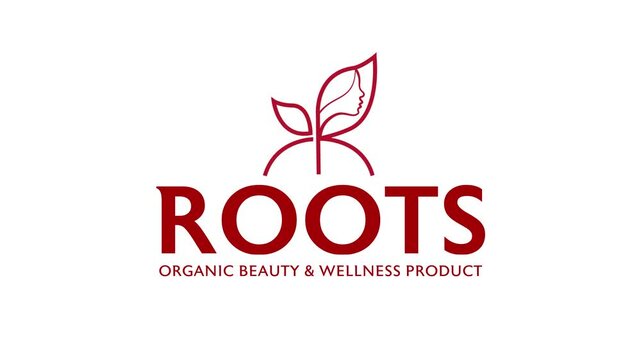Natural eco logo design with motion.
