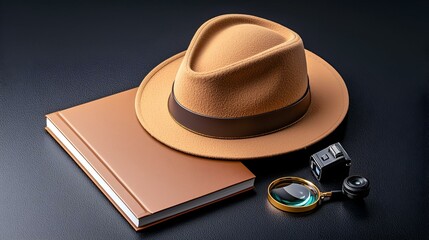 Mysterious Detective Game Concept, an enigmatic setting filled with clues, shadowy figures, and a gripping narrative waiting to unfold.