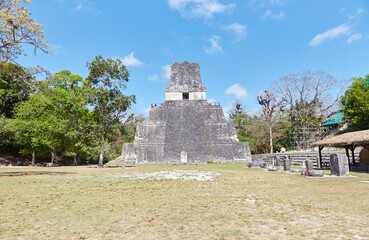 Tikal's Great Plaza, home to its iconic towering pyramids