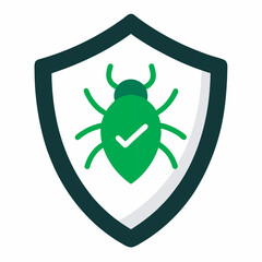 Tick shield security vector icon