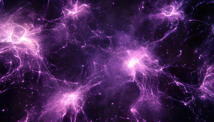 Vibrant display of purple fireworks lighting up the night sky with dazzling colors  -