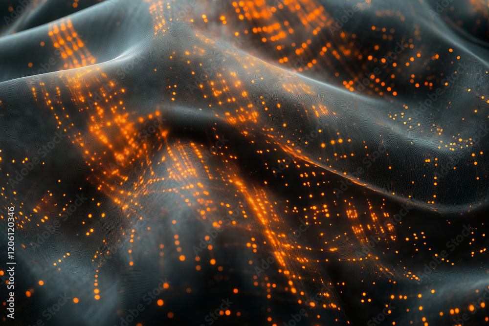 Poster Digital privacy concept showcasing data protection with abstract patterns
