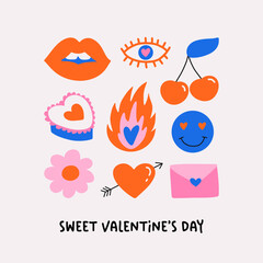 Lettering quote for Valentines day. Drawing for prints on t-shirts and bags, stationary or poster. Cute love vector illustration