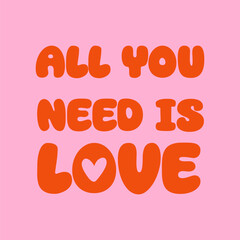Fototapeta premium Lettering quote for Valentines day. Drawing for prints on t-shirts and bags, stationary or poster. Cute love vector illustration