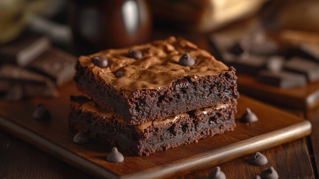 Indulge in the ultimate chocolate chip brookies with layers of flavor