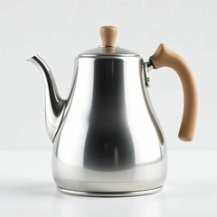Fototapeta premium 3D Elegant Stainless Steel Electric Kettle Generative AI