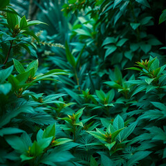 Obraz premium green leaves background