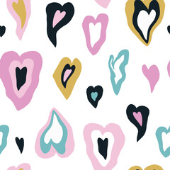 
Heart Illustration, Vector art, Valentine Graphics, Repeat Prints, Heart Drawing, Valentines day, Seamless print, Hearts Patterns, Love, Romantic, Cupid, Couple love, February 14