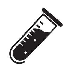  Hospital and medical health careLab Test Tube icon silhouette vector illustration