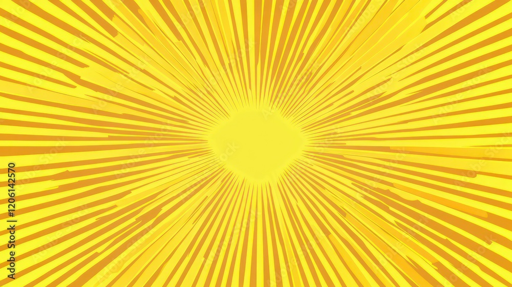 Poster Abstract yellow sunburst background with radiating lines creating a bright, energetic, and dynamic effect.