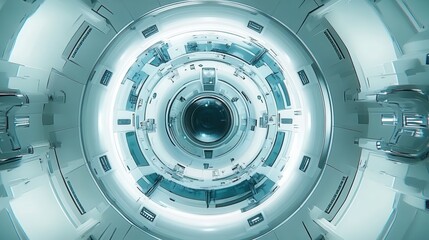 Futuristic Technology Circle Design Vector Illustration for Digital Communication and Data Wallpaper