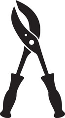 Loppers Rustic Tool for Gardening, Silhouette vector