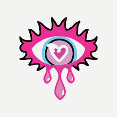 Heart Illustration, Vector art, Valentines Day Graphics, Repeat Prints, Heart Drawing 