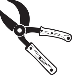 Loppers Rustic Tool for Gardening, Silhouette vector