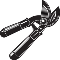 Loppers Rustic Tool for Gardening, Silhouette vector