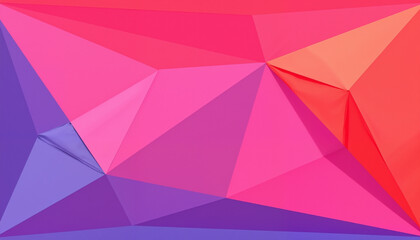 Vivid geometric shapes in gradient shades, modern digital art