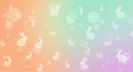 Soft Pastel-Colored Background with Subtle Bunny for Easter Invitations