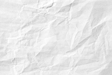Old crumpled white paper texture