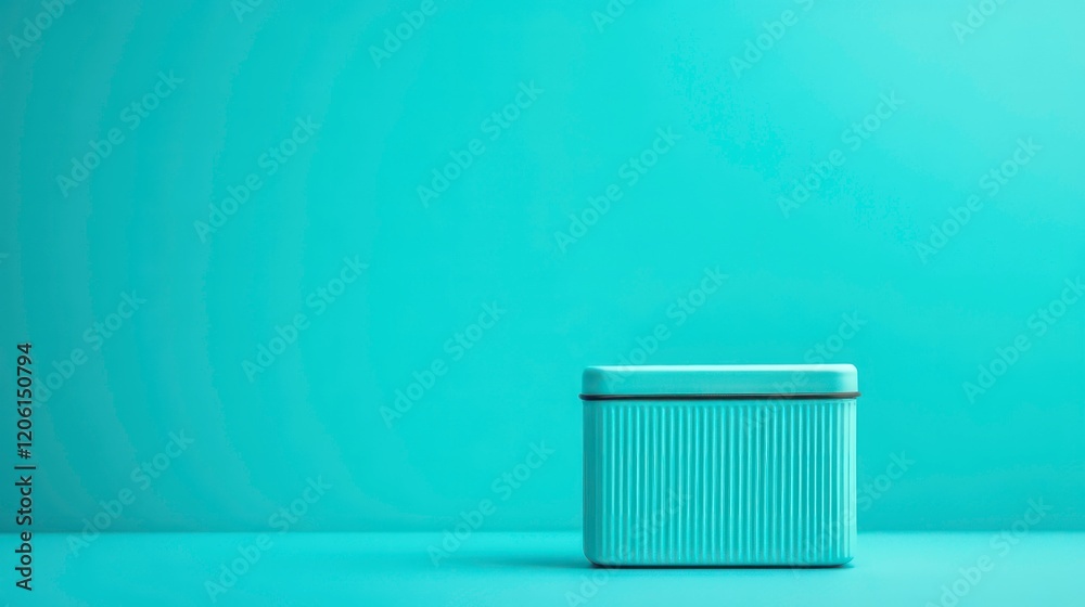 Aufkleber Teal rectangular box on teal background.