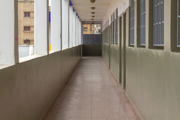 corridor of the building