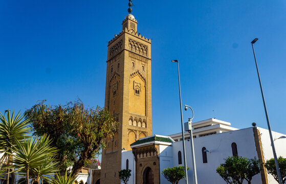 tower of a mosque in habous casablanca