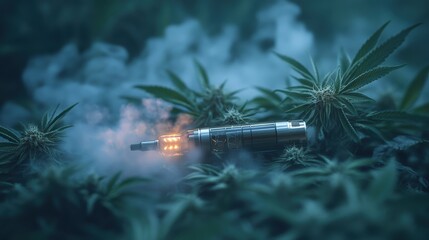 Cannabis Vaporizer with Smoky Atmosphere