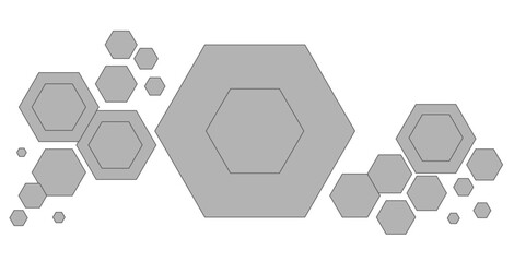 Abstract white and grey hexagon technology geometric pattern concept white background. Use for template, wallpaper, website vector illustration.