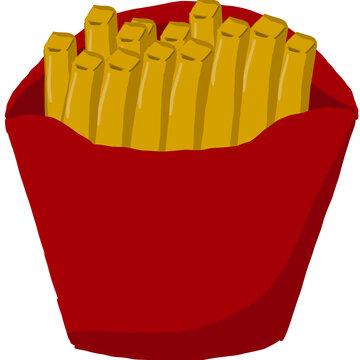french fries with ketchup