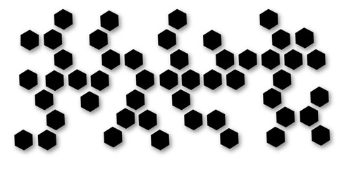Abstract white black and grey hexagon technology geometric pattern concept white background. Use for template, wallpaper, website vector illustration.