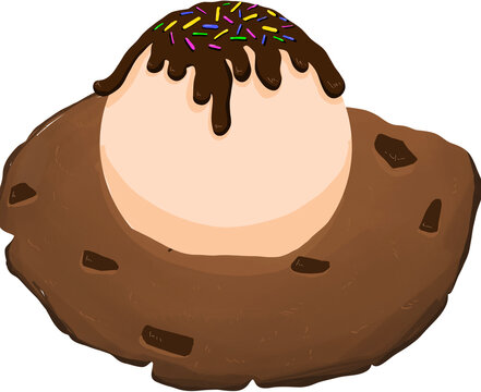 Food cookie and ice cream