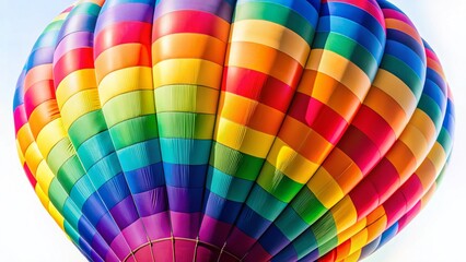 Obraz premium Macro Photography of a Colorful Hot Air Balloon Isolated on White Background