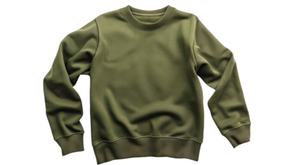 Green sweater on transparent background